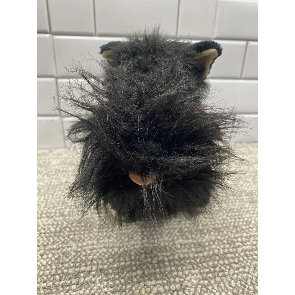Emotions‎ VTG Scottie Terrier Plush Puppy Dog Tush Tag Attached Black W Bow HG3